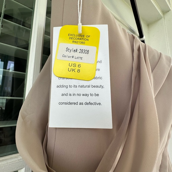 NEW - Kennedy Blue Bridesmaid Dress - Samantha Latte Size 6 - Picture 2 of 4